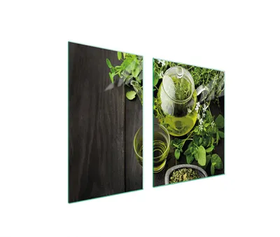 Image de Plaques de recouvrement pour cuisinière 2 pièces 100x52 Couverture de champ vitrocéramique Vert Planche à découper Bois
