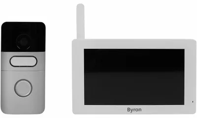 Produktbild von Byron DIC-22615 Video-Türgegensprechanlage, Kabellos, 200 m, 2.4 GHz, 17,8 cm (7"), 1280 x 720 Pixel, CMOS
