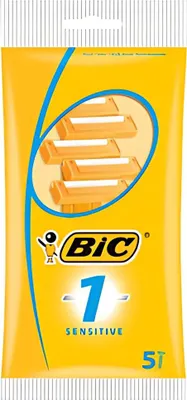 Image de Bic - Lames de rasoir - Sensitive - Lame simple - Lames jetables - 5 lames de rasoir - 1 pièce