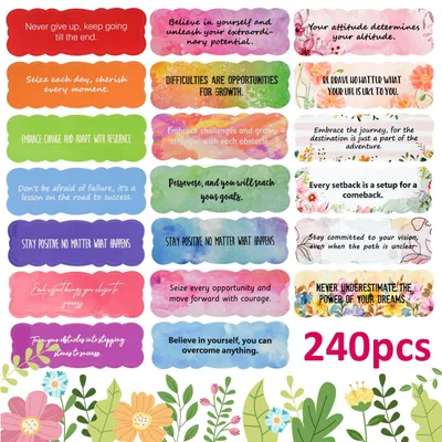 Productafbeelding van Solidchoice - 240 Inspirerende Stickers - Motiverende Plakboek Stickers voor Vrouwen