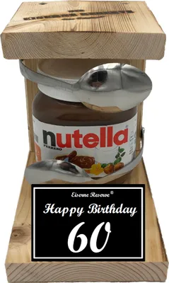 Produktbild von Happy Birthday 60 - Eiserne Reserve Löffel Nutella - Geburtstag - Nutella Geschenk