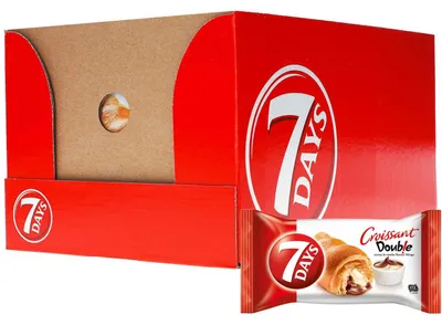 Produktbild von 7Days Double Croissant Kakao & Vanille 10x60g