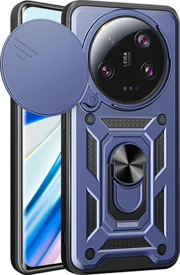 Produktbild von Hülle für Xiaomi 14 Magnetische Ring Ständer Halter Dia Kameraschutz TPU Bumper Silikon Schutzhülle Blau