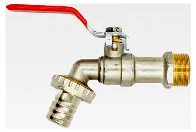 Produktbild von Gartenwasserhahn 1 Zoll - Kugelhahn aus Messing mit PTFE-Kugeldichtung - Frostsicherer Außenwasserhahn - Kugelauslaufhahn für die Wasserverteilung im Innen- und Außenbereich