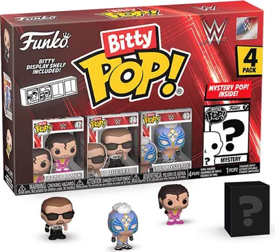 Produktbild von Funko Pop! WWE - Razor Ramon, Diesel, Rey Mysterio & Mystery Bitty Series 03