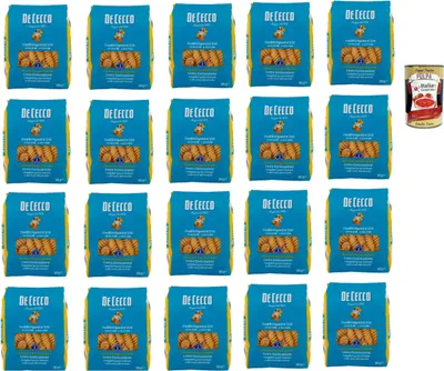 Produktbild von De Cecco Fusilli Giganti N° 234, 100% Italienisch Pasta Nudeln 20x 500g + Italian Gourmet Polpa 400g