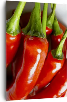 Produktbild von Bild auf Leinwand - Leinwandbild - Einteilig - Gemüse würzig Chili - 70x100cm - Wand Bild - Wanddeko - Wandbilder - Leinwanddruck - Wanddekoration - Leinwand bilder - Wandbild - PA70x100-1135