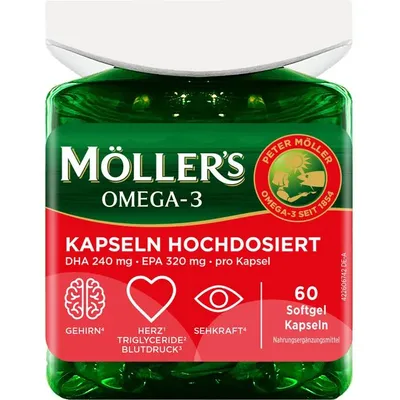 Produktbild von Möller's Omega-3 Kapseln hochdosiert 60 St