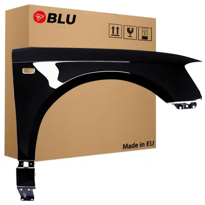 Obrázek produktu pro BLU Blatník náhrada pro Audi A3 8P LY9B Pravý Černá BrillantSchwarz | 2003-2008 | Přední | Lakovaný | Připravený k montáži | Pozink, Obrázek vytvořený pomocí AI