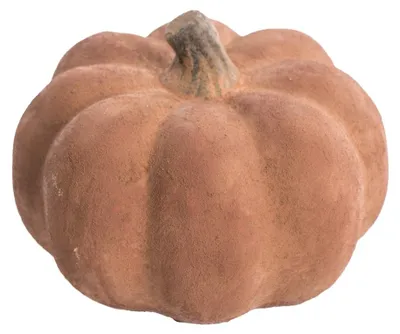Produktbild von Dekorativer Keramikkürbis Dunkelziegelrot 11cm