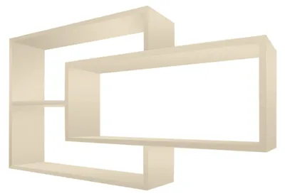 Produktbild von Wandregal Karo Schweberegal aus Holz Beige