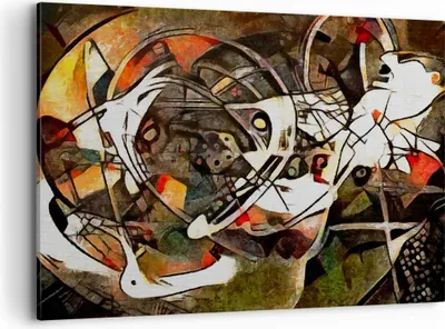 Produktbild von Bild auf Leinwand - Leinwandbild - Abstraktion modern - 100x70cm - Wand Bild - Wanddeko - Leinwanddruck - Bilder - Kunstdruck - Wanddekoration - Leinwand bilder - Wandkunst - AA100x70-3452