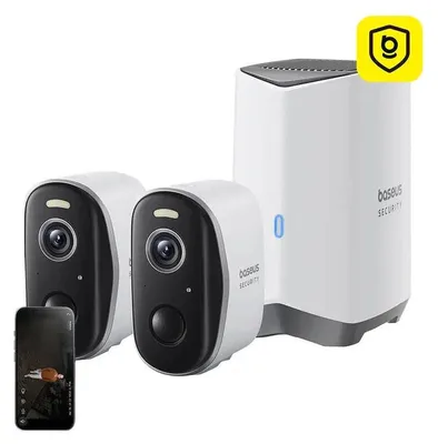 Produktbild von Baseus N1 2K Außenkamera 2er Set (Weiß)