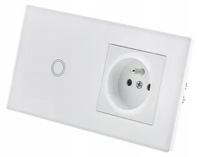 Produktbild von Appio Steckdose mit Schalter LED Einzel Weiß
