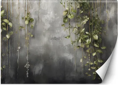Produktbild von Vlies fototapete Beton-Natur-Blätter 250x175 cm Feeby Grau inkl. Kleber einfache Montage