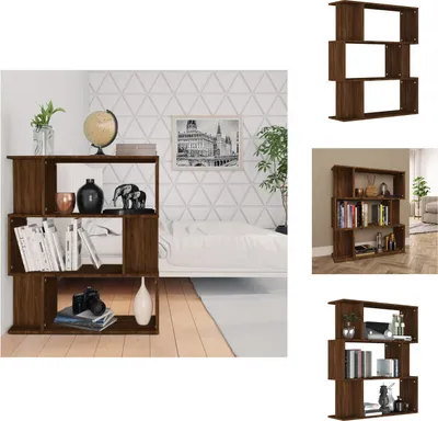 Produktbild von vidaXL Bücherregal/Raumteiler Braun Eiche 80x24x96 cm Holzwerkstoff - Bücherregale & Bücherschränke