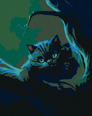 Produktbild von Zuty - Malen nach Zahlen - NACHTLEBEN EINER KATZE, 40x50 cm, mit Keilrahmen (bereits gespannt)