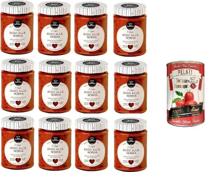 Produktbild von 12x CASCINA SAN CASSIANO Sugo alla norma 290 gr + Italian Gourmet pelati 400gr