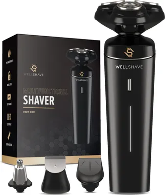 Produktbild von Wellshave 4 in 1 Rasierer für Männer - Mit Trimmer & Nasentrimmer - Elektrischer Rasierer - Nass und trocken - Rasierer - Rasieren - Bartschneider