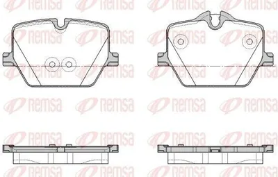 Produktbild von REMSA Bremsbeläge Satz Hinten Bremsklötze für BMW 3 Touring (G21) 1875.00