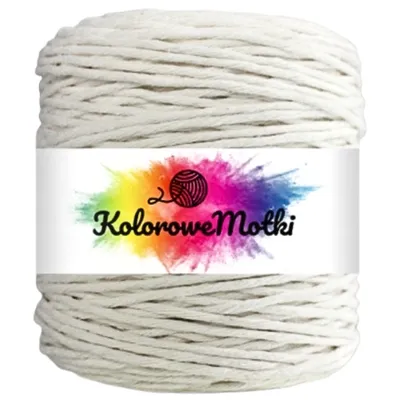 Zdjęcie produktu dla KoloroweMotki | Sznurek bawełniany | 200m 3mm | Naturalny |  Idealny do rękodzieła, makramy, prac artystycznych, pakowania prezentów