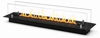 Productafbeelding van 90 cm zwarte, inbouwbare bioethanolbrander TOPLINE DF900VBLACK