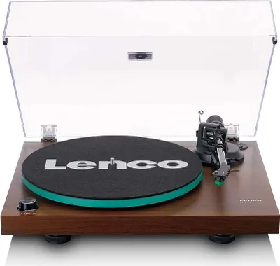 Produktbild von Lenco LBT-225WA - Plattenspieler mit Riemenantrieb, Bluetooth® und Anti-Skating - dunkelbraun