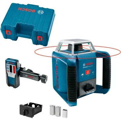 Obrázek produktu pro Bosch GRL 400 H Professional, 400 m, 0,08 mm/m, 5°, 600 ot/min, Červená, 635 nm (<1 mW)