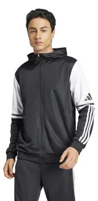Immagine prodotto di Adidas - Felpa con cappuccio "Squadra 25" con zip integrale da uomo PP4001 (L) (Nero)