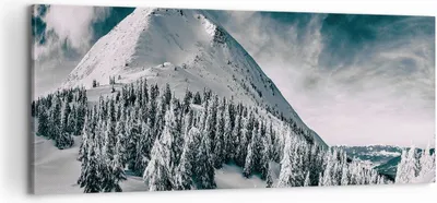Produktbild von Bild auf Leinwand - Leinwandbild - Einteilig - Dunkel Himmel Berg - 100x40cm - Wand Bild - Wanddeko - Wandbilder - Leinwanddruck - Bilder - Wanddekoration - Leinwand bilder - Wandbild - AB100x40-4459