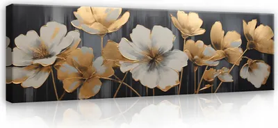 Obrázok produktu pre Obrázky Abstraktné kvety Moderné 145x45 cm XXL plátno obraz na plátne plátno obraz nástenné umenie obývacia izba spálňa