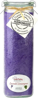 Produktbild von Candle Factory Big Jumbo Lavendel Lemongrass Duftkerze Dekokerze 306-059