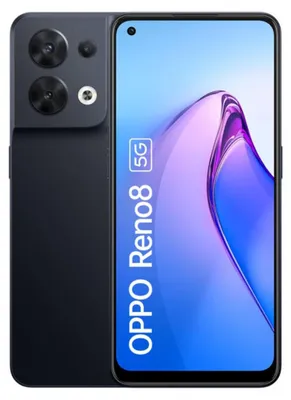 Produktbild von OPPO 8, 16,3 cm (6.43"), 8 GB, 256 GB, 50 MP, Android 12, Schwarz