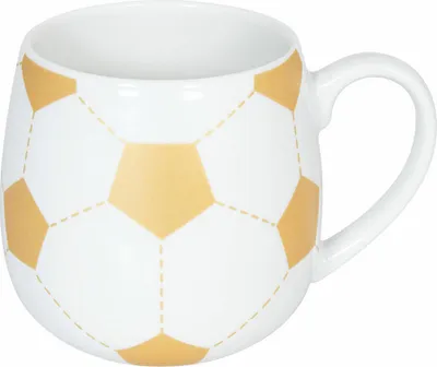 Image de Könitz Kuschelbecher Fussball Gold, Kaffeebecher, Tasse, Mug, Porzellan, 400 ml, 11 1 143 2428