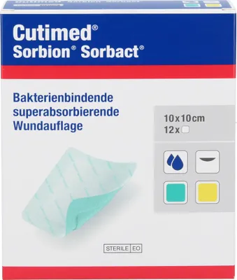 Immagine prodotto di Cutimed Sorbion Sorbact medicazione per ferite 10x10 cm 12 pz