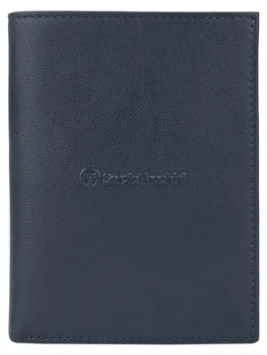 Immagine prodotto di Portafoglio da uomo in vera pelle, modello verticale, colore blu navy
