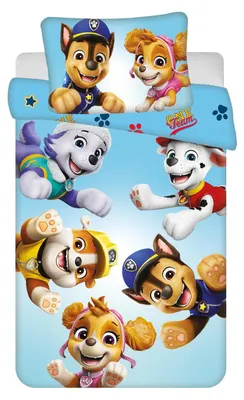 Productafbeelding van Paw Patrol One Team peuterdekbedovertrek - 100 x 135 cm - 40 x 60 cm