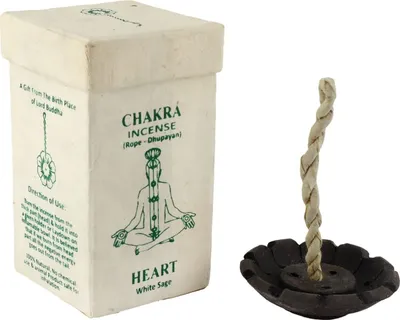 Produktbild von Räucherstäbchen - Rope Incense - Dhupaya - Chakra - Duftmischung Heart - White Sage