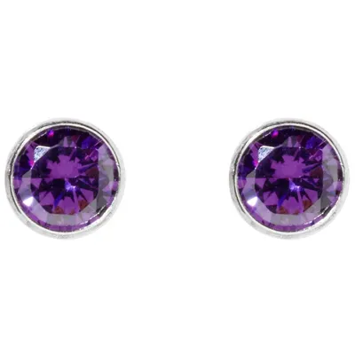 Produktbild von Miamar SMO05 Damen Silber Ohrstecker Lila