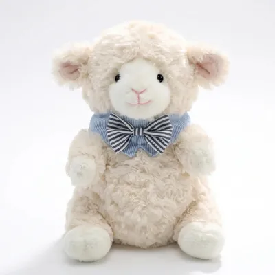 Produktbild von Schwarzes Schaf Plüschtier 22cm | Weiches Kuscheltier Stofftier Kuschelkissen | Kawaii Cartoon | Geschenk für Kinder - Farbe: Weiß