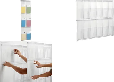 Image de helit H6812202 Présentoir mural PLACATIV, 12 compartiments, format DIN long