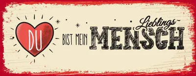 Produktbild von vianmo Holzschild 10x27 cm Du bist Mein Herz Lieblingsmensch Spruch Zitat