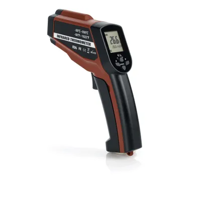 Produktbild von Infrarot Laser-Thermometer: -50 bis +550°C - schlagfestes ABS Gehäuse - inkl. 9V Batterie