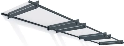 Produktbild von Palram - Canopia Vordach Nancy 4500 Anthrazit 452x94 cm