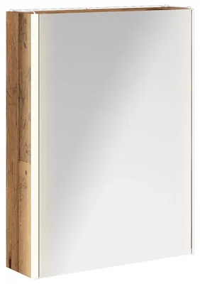 Obrázok produktu pre vidaXL Kúpeľňová skrinka so zrkadlom z recyklovaného dreva 53,5 x 15,5 x 70 cm