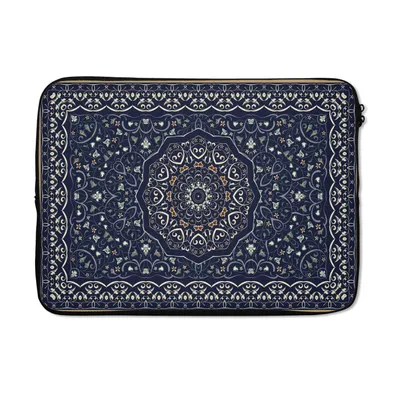 Produktbild von MuchoWow® Laptop Hülle 13 Zoll Persischer Teppich - Mandala - Teppich - Blau Laptoptasche - Laptophülle - Sleeve - Rundumschutz