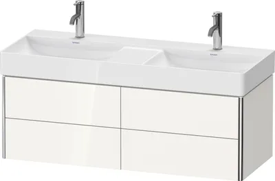 Produktbild von Waschtischunterbau XSQUARE 397x1184x460mm, 4 Schubkästen weiß matt weiß matt