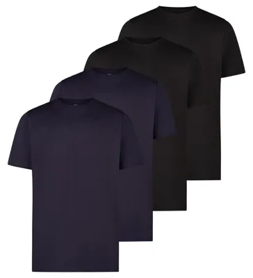 Produktbild von LERROS 4er Pack Basic T-Shirt Reine Baumwolle, Pflegeleicht  und atmungsaktiv, Normale Passform