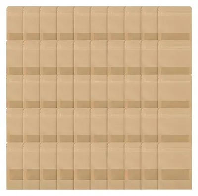50 Kraftpapier-Beutel mit Fenster, 14 x 20 cm, braun