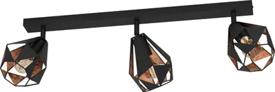 Produktbild von Spot Moderno Carlton 7, Stahl, Schwarz, 3 Lampenfassungen E27, 40W, Schutzart IP20